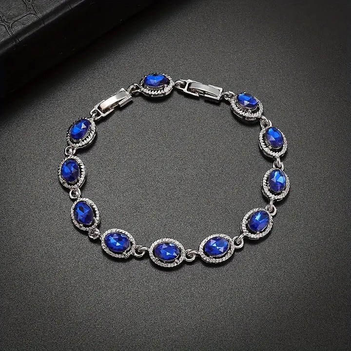 Elegant flowing sapphire bracelet