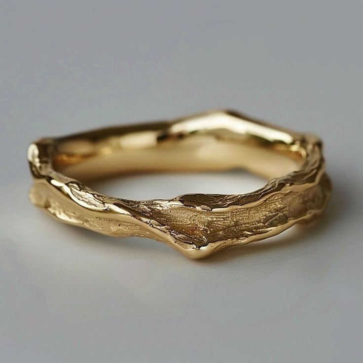Forged gold ring