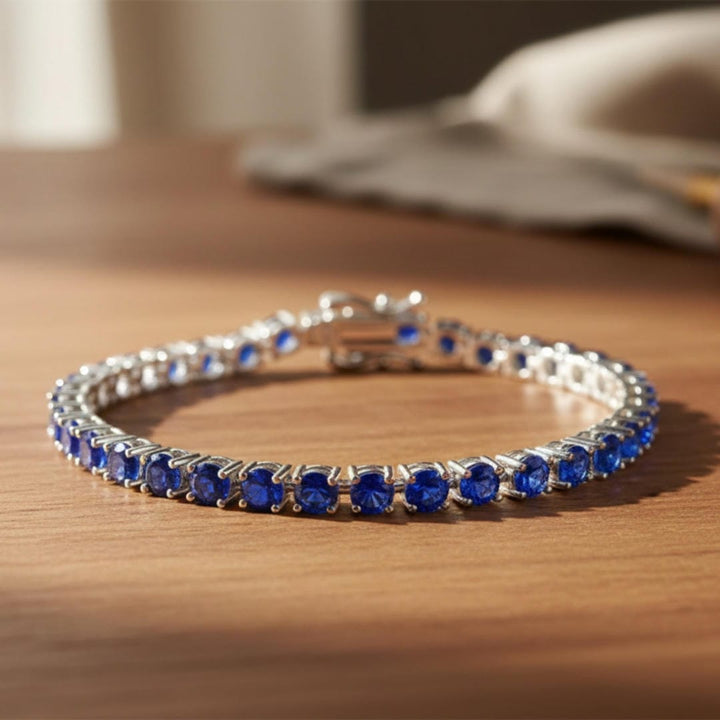 Sapphire tennis bracelet