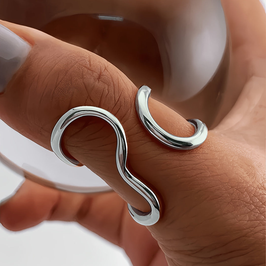 Chic Ring with Asymmetrical Wave - Haller