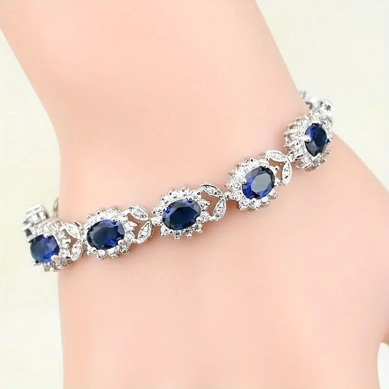 Captivating Bracelet with Sapphire Accent