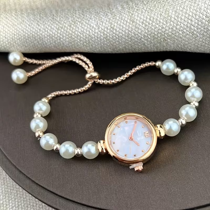 Classic pearl wristwatch