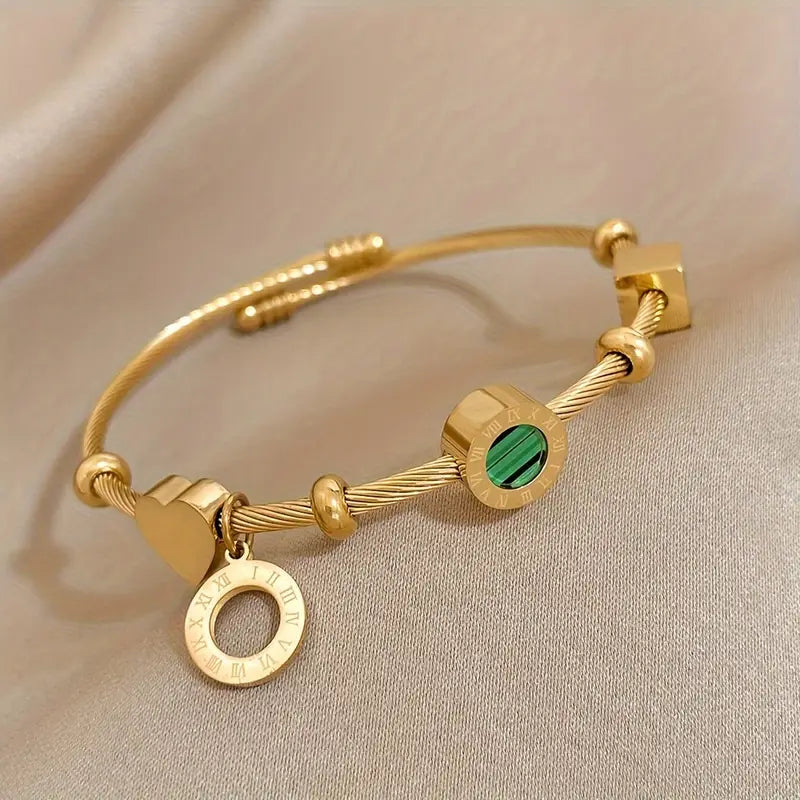 Jihan Chunky Emerald Bracelet