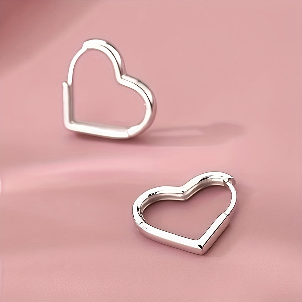 Gold-Colored Stainless Steel Heart Earrings - Haller