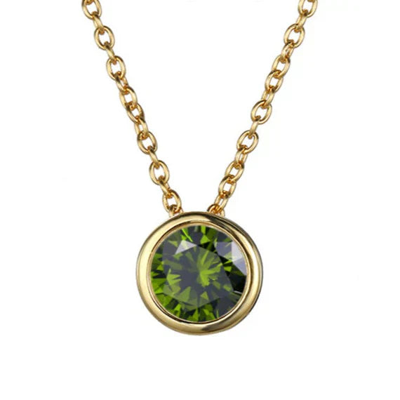 Lunaria Gemmara Birthstone Necklace | Gold