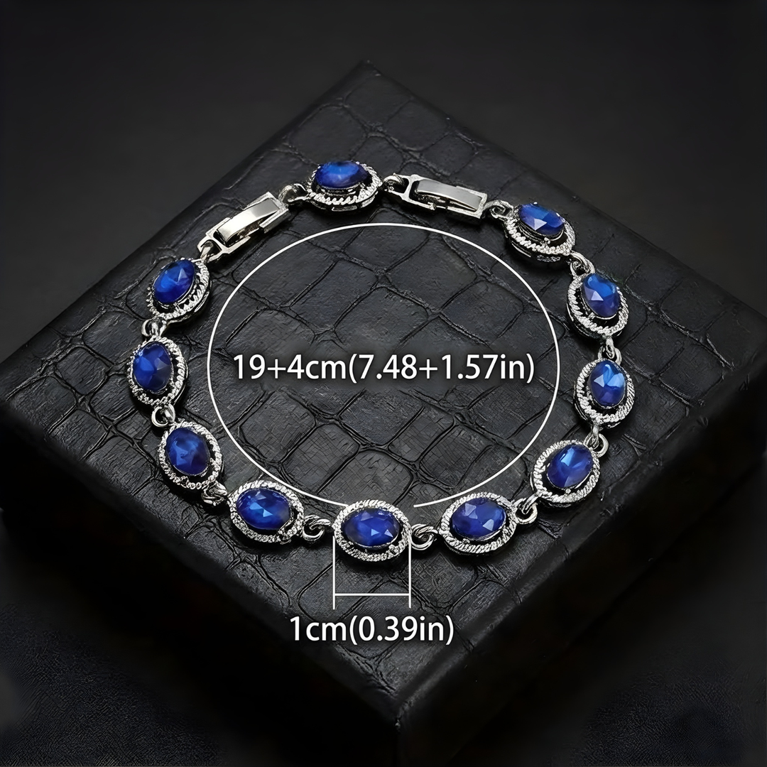 Elegant flowing sapphire bracelet