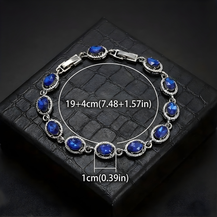 Elegant flowing sapphire bracelet