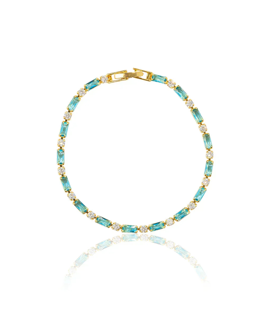 Sparkling Gold and Turquoise Bracelet