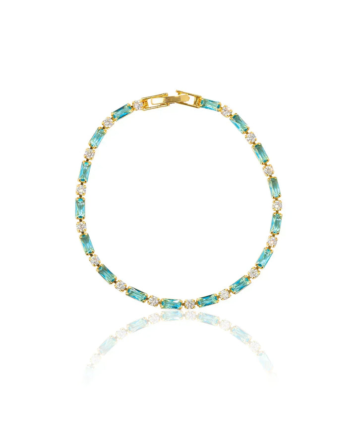 Sparkling Gold and Turquoise Bracelet