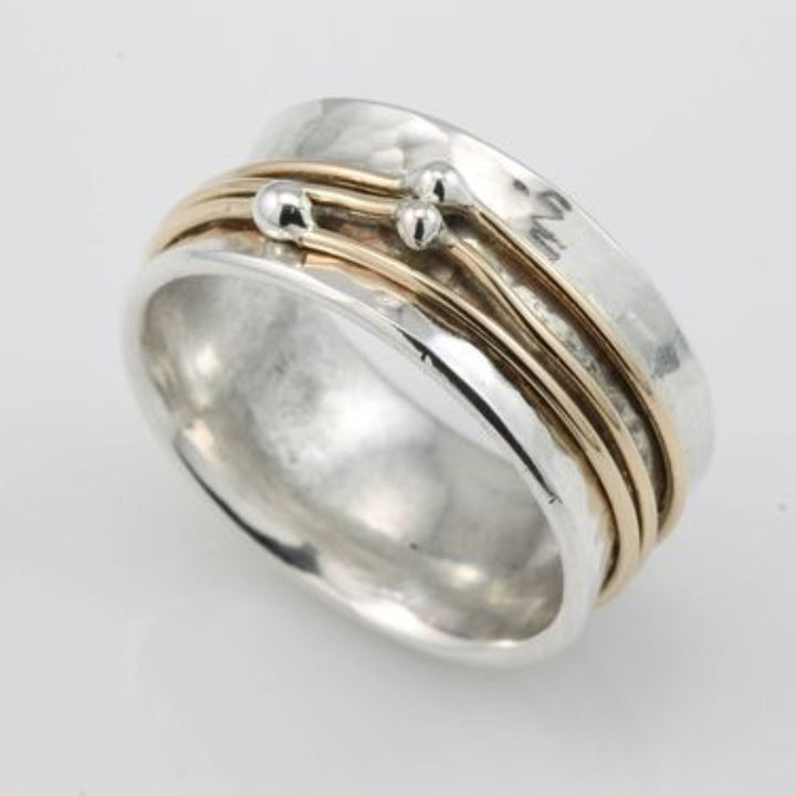Shine - Vintage multi-layered gold and silver ring