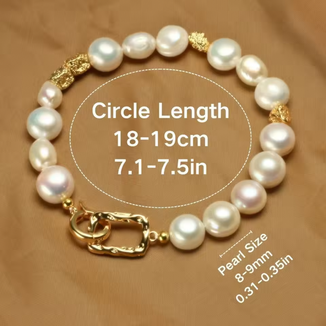 Elegant Baroque Pearl Bracelet
