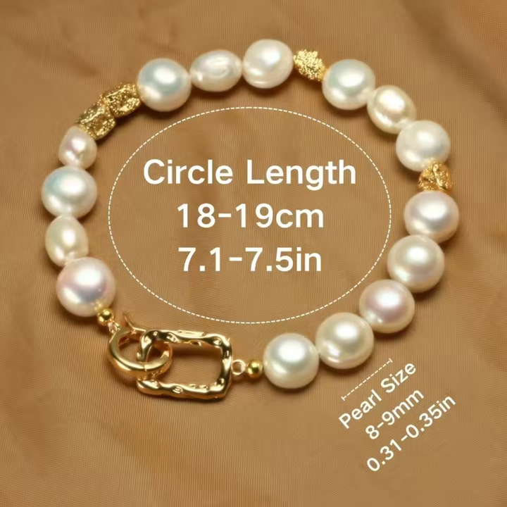 Elegant Baroque Pearl Bracelet