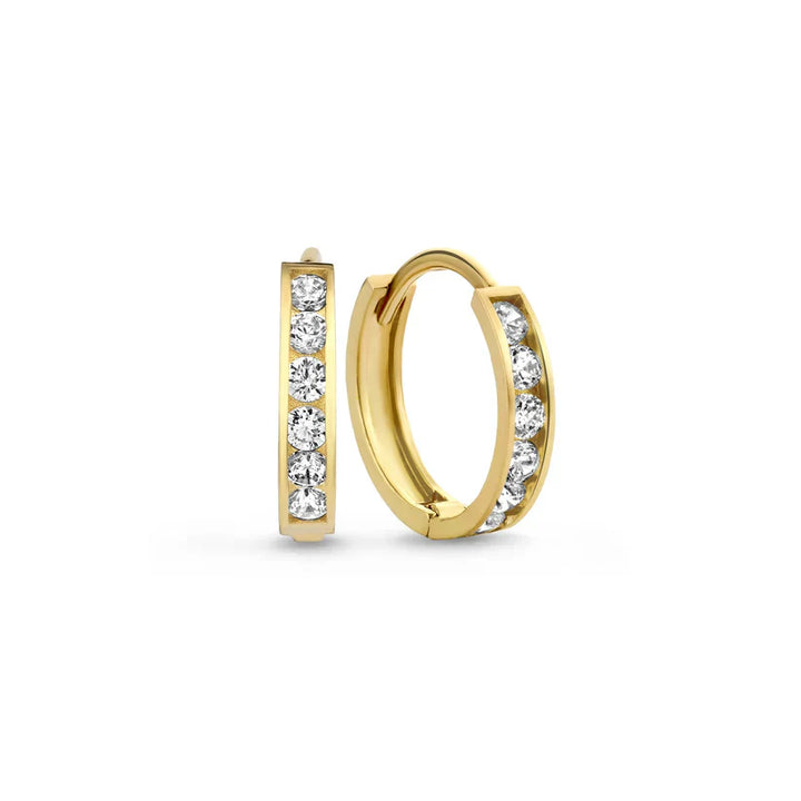 Dara Brillane Stone Earring Set | Gold