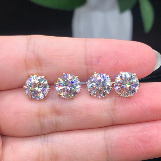 Chic White Gold Earrings Tera - Haller