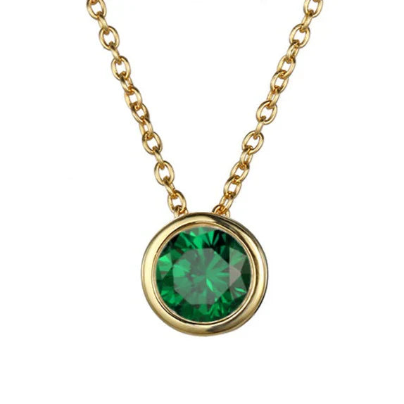 Lunaria Gemmara Birthstone Necklace | Gold