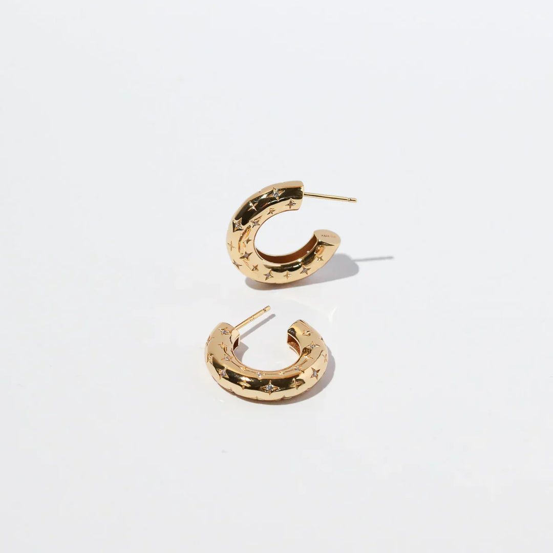 Cosmic Hoop Earrings | Gold