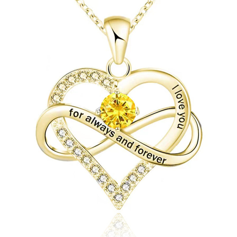 Forever and Always Birthstone Necklace