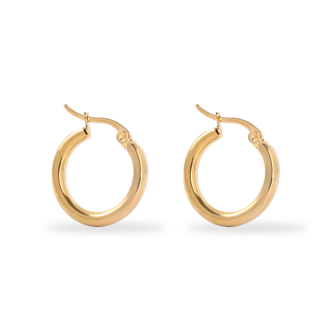 Classic Polished Silver Hoop Earrings - Haller