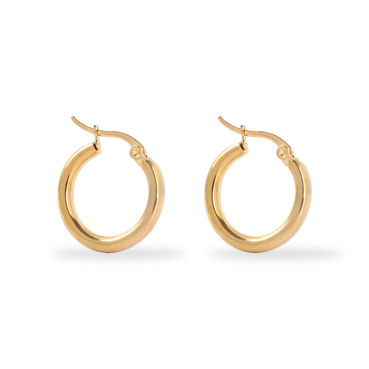 Classic Polished Silver Hoop Earrings - Haller
