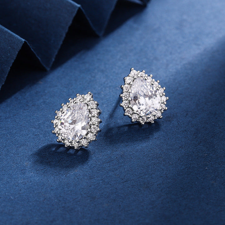 Aria White Drop Set | White Gold