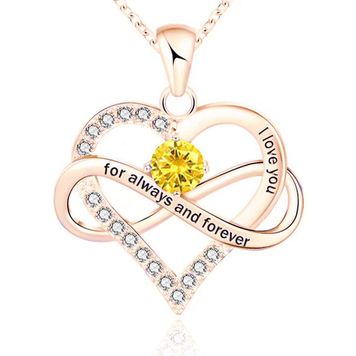 Forever and Always Birthstone Necklace