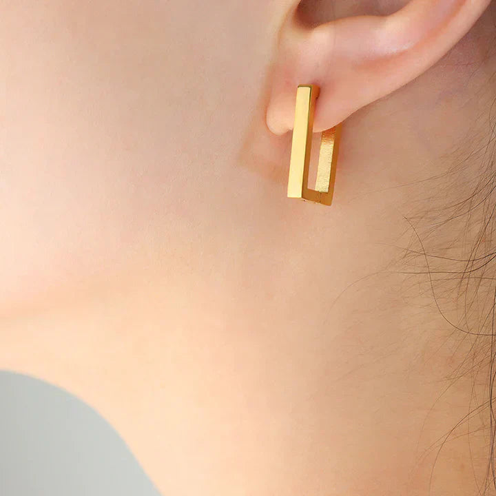 Terrafin Geometrica Earrings | Gold