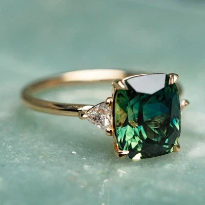 Gold Ring with Stone in Vintage Style - Haller