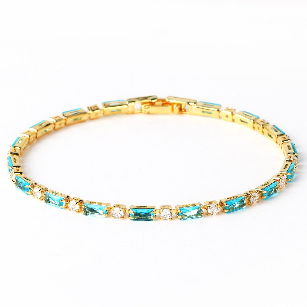 Sparkling Gold and Turquoise Bracelet