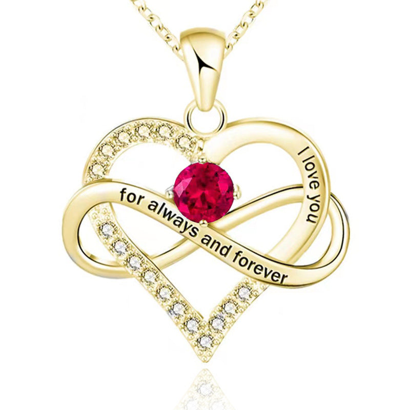 Forever and Always Birthstone Necklace