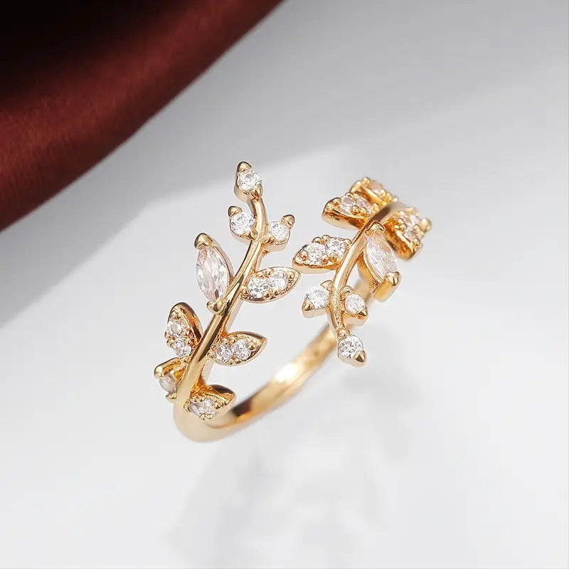 Elegant Gold Vine Ring | Gold