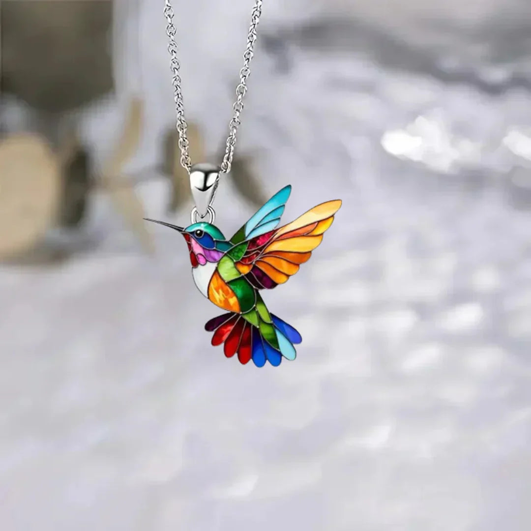 Beautiful Hummingbird Necklace with Bonus Earrings - Limited Time Offer