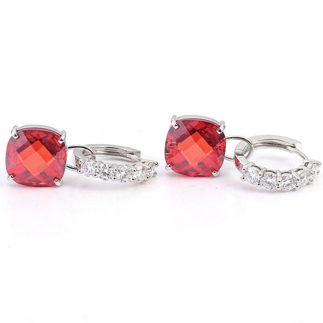 Ruby & Diamond Stud Earrings