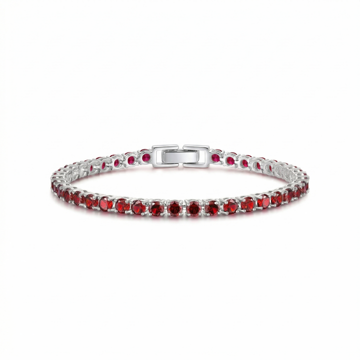 Refined Ruby and White Gold Bracelet