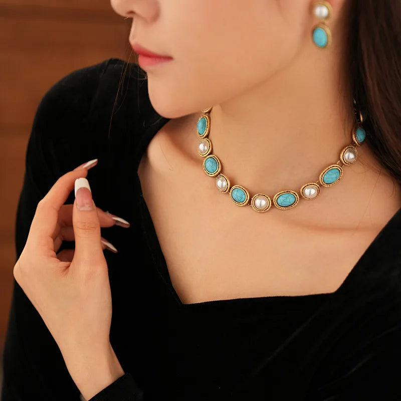 Antique Turquoise Bead Set