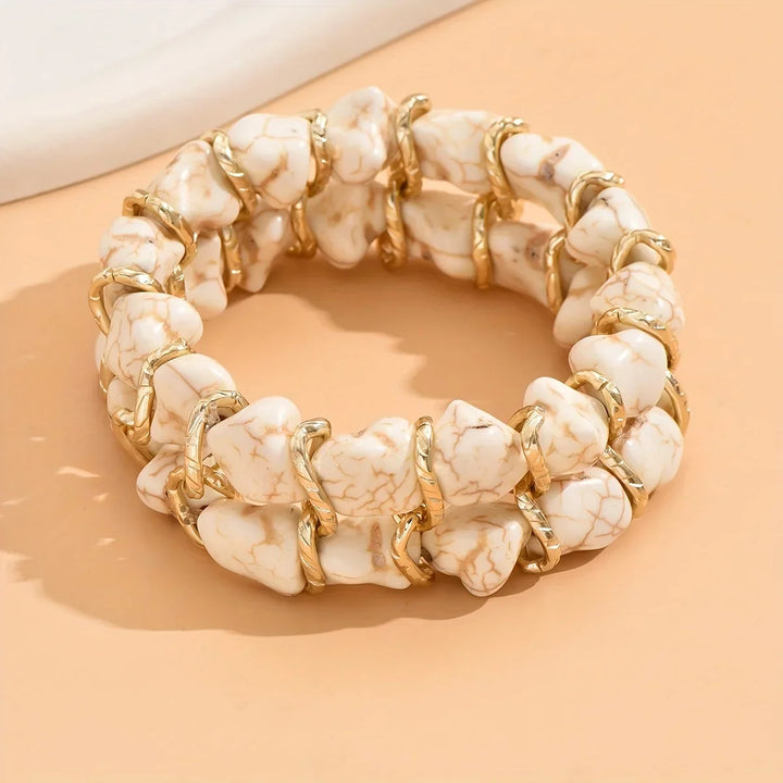 Elegant Turquoise and Gold Bracelet