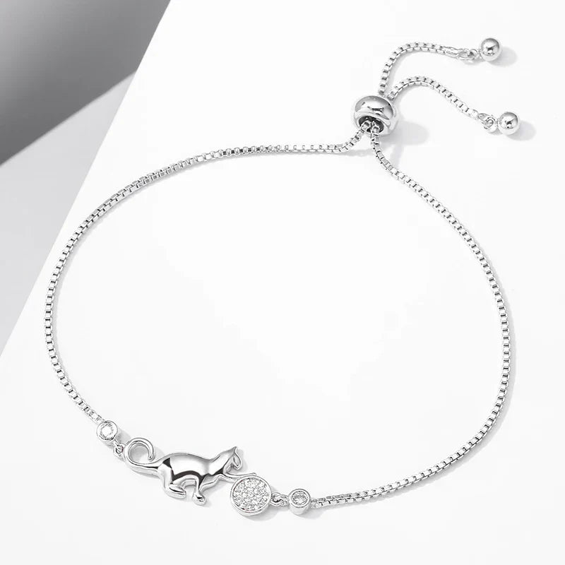 Timeless Silver Cat Bracelet