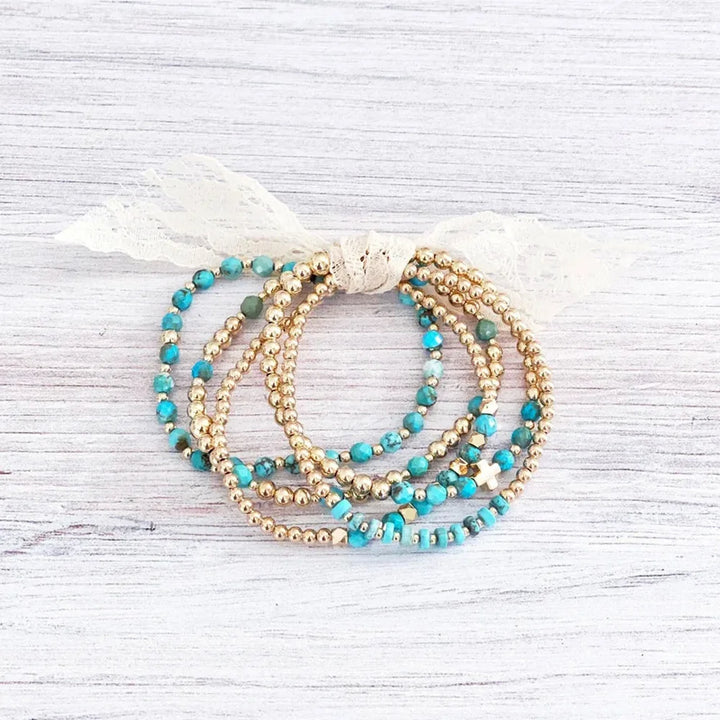 Striking Turquoise Charm Bracelet