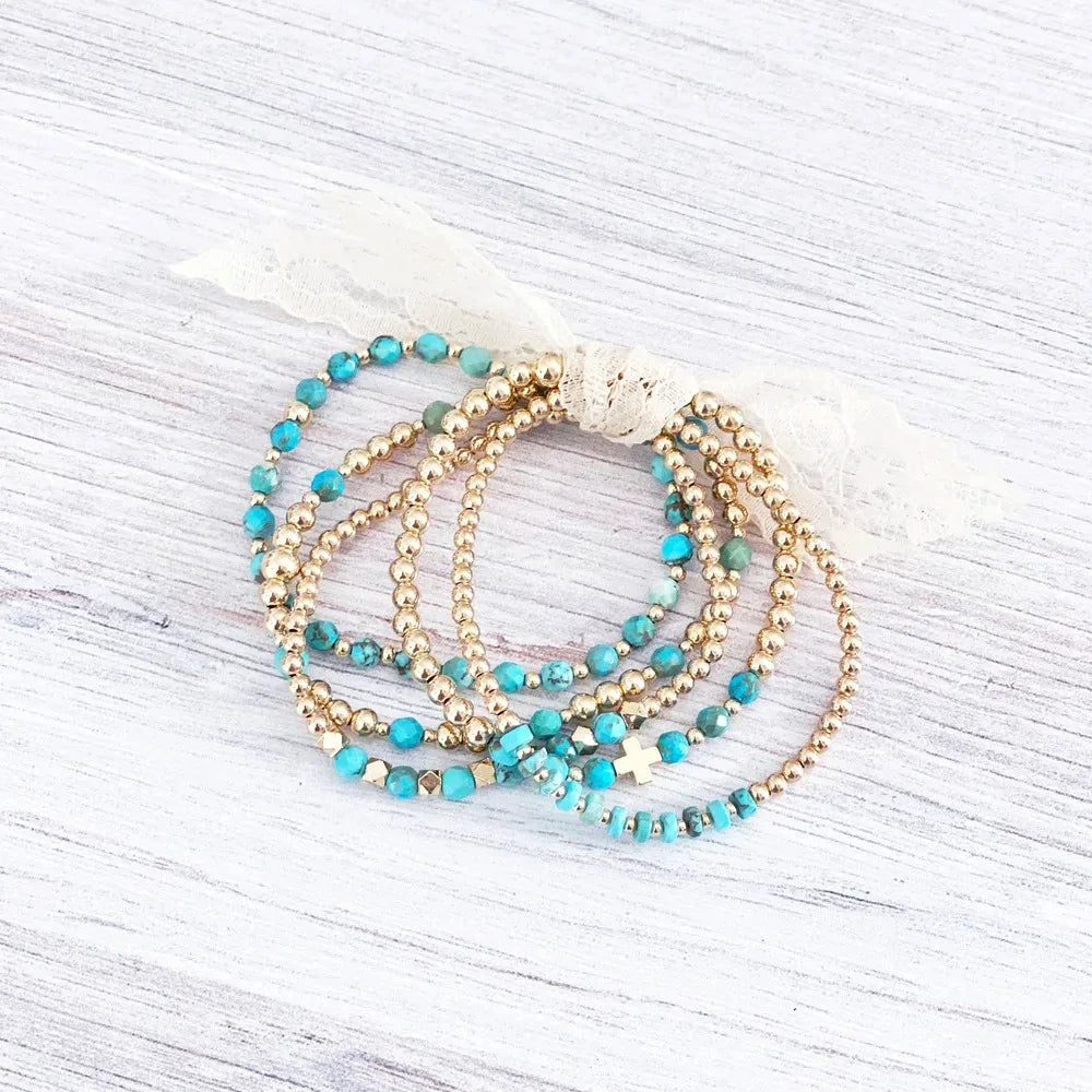 Striking Turquoise Charm Bracelet