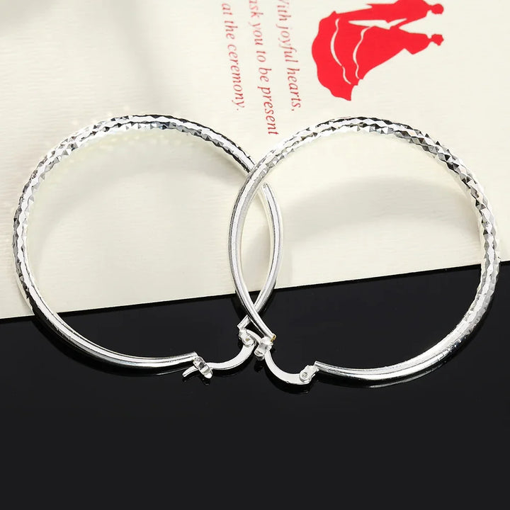 Round Sterling Silver Hoop Earrings - Haller
