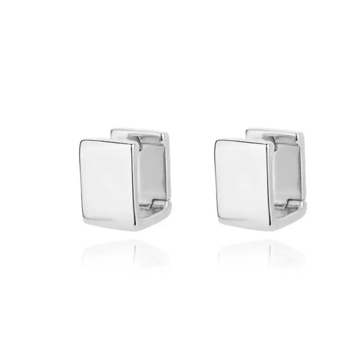 Gold geometric square earrings