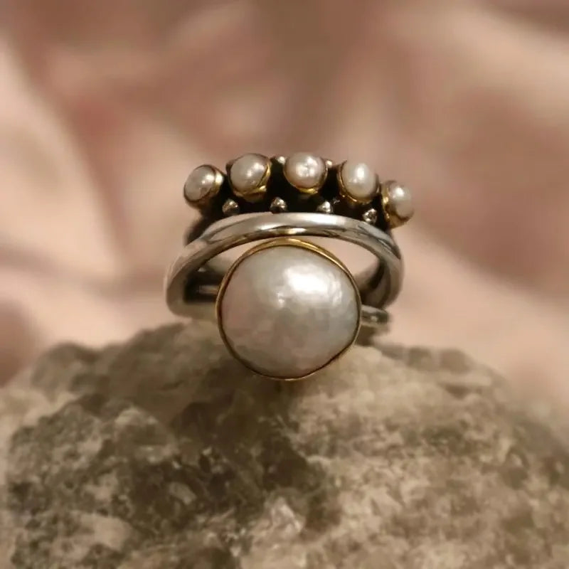Multi-layer beaded ring set