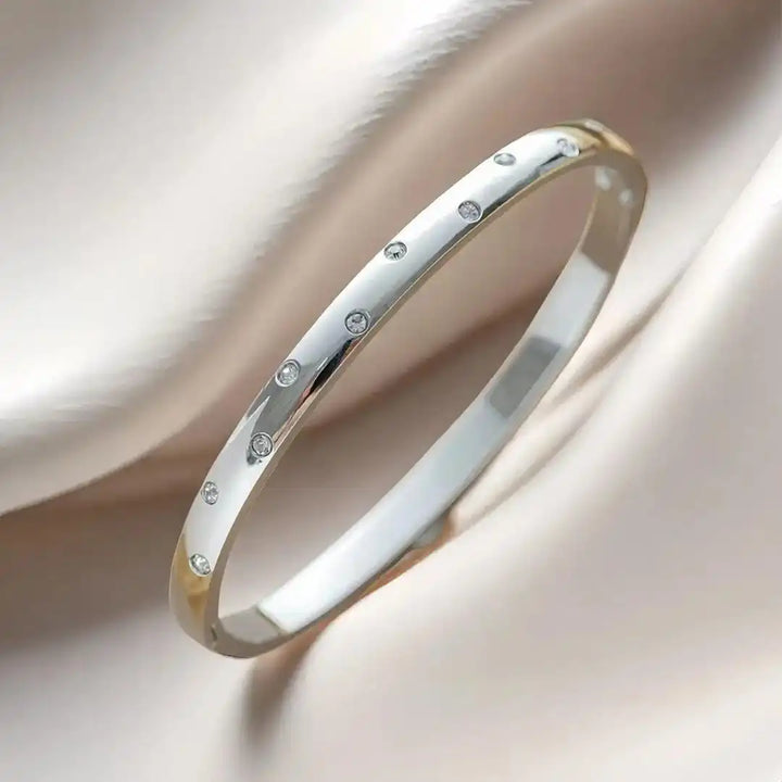 Timeless gold-tone cubic zirconia bracelet