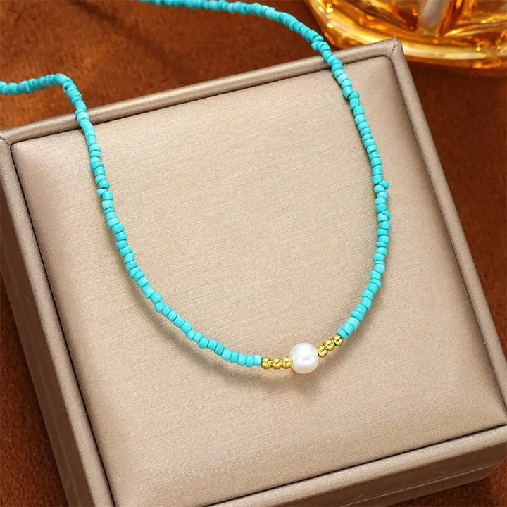 Baroque Turquoise Pearl Necklace