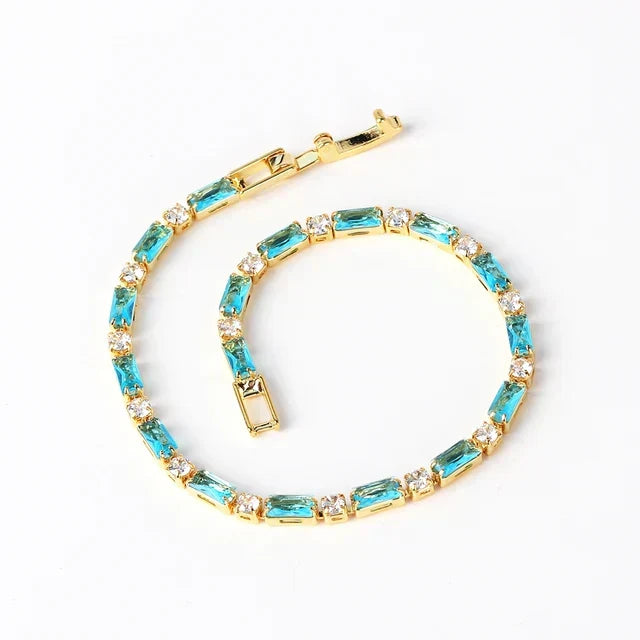 Sparkling Gold and Turquoise Bracelet