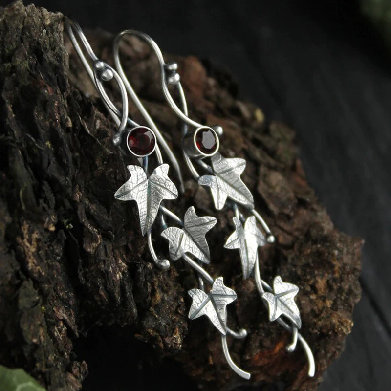 Blue Crystal Elf Earrings