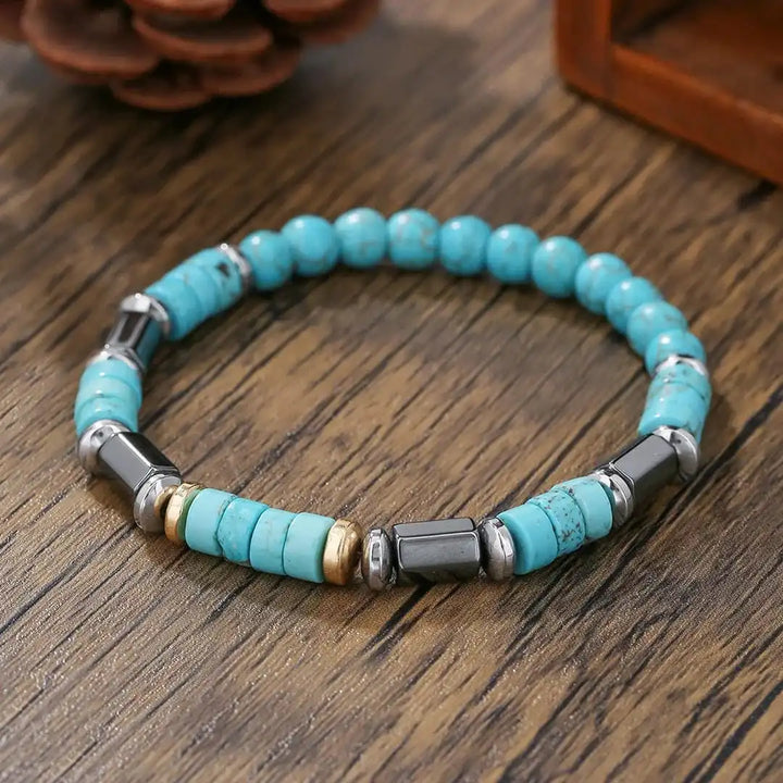 Boho Turquoise Stone Bead Bracelet