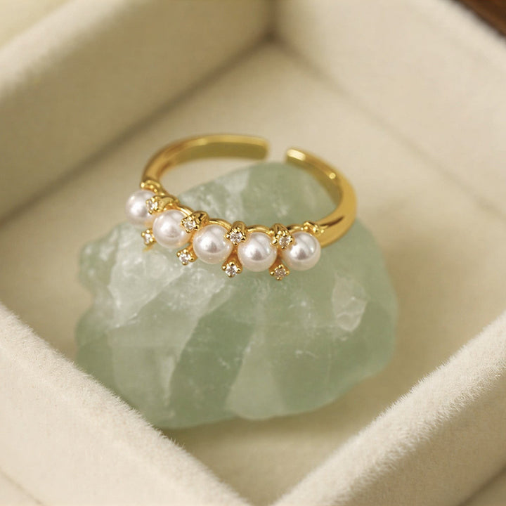 Five-Strand Pearl Ring