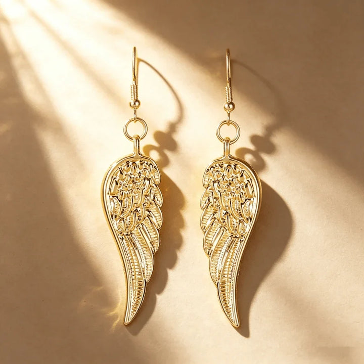 Feather-Wing Drop Earrings