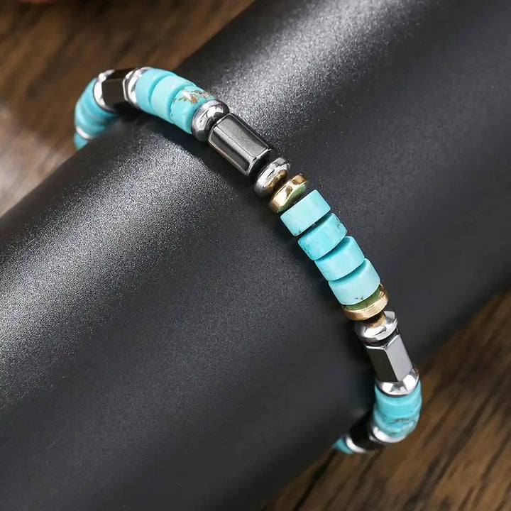 Boho Turquoise Stone Bead Bracelet