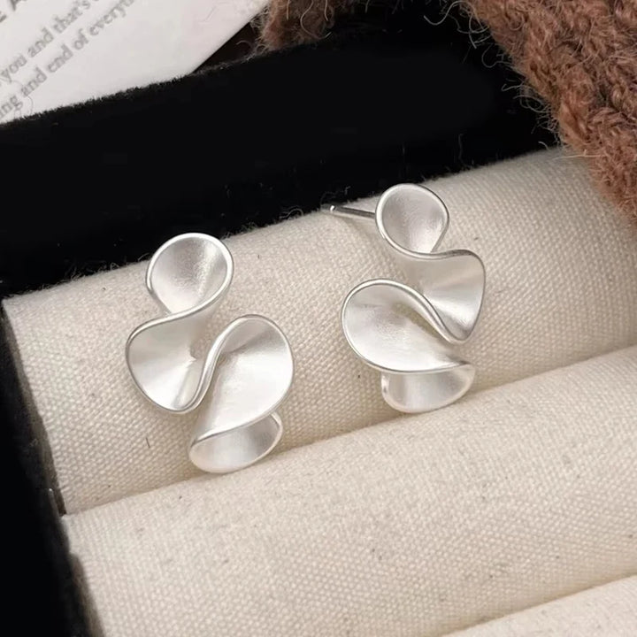 Blossom Stud Earrings in Sterling Silver with 18K Gold - Haller